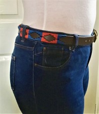 SKINNY POLO BELT WITH BRASS