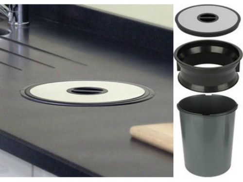 Worktop waste bin 13l - bin,