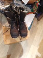 HUSQVARNA WATERPROOF STEEL TOE CAP BLACK LEATHER BOOTS, UK9.5