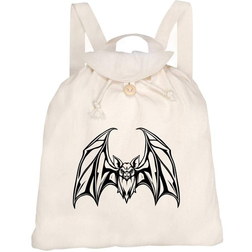 Gothic bat canvas rucksack - 'gothic,