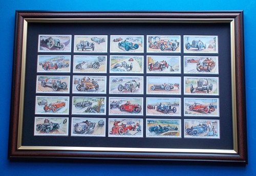 Framed cigarette cards by - 25,
