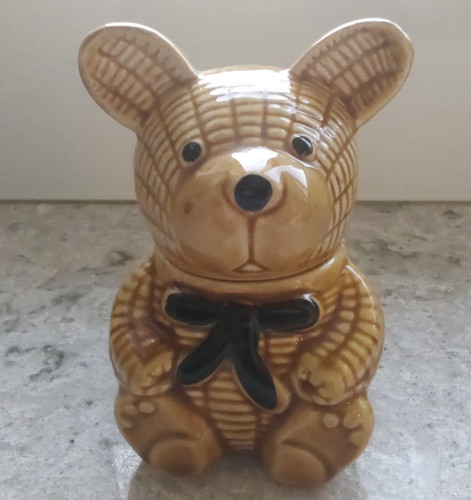 Vintage teddy bear - , pot