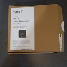 Tado Add on Wired Smart Thermostat Wireless Temperature Sensor Black Edition