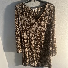 East Size Large Brown Floral
