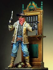 Unpainted 1/32 54mm Resin Model Pistol-packing, western American cowboy, 1119G.