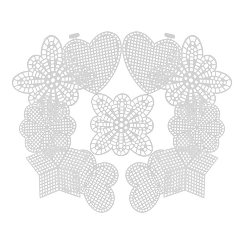Diy 25pcs white plastic canvas - diy,