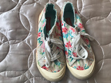 Ladies Rocket Dog trainers Floral Pink Turquoise Size 5 Festival used Distressed