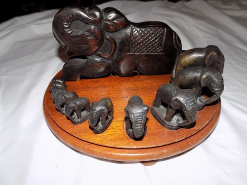 Handcarved elephant cased - handcarved,