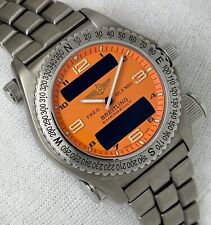 Breitling Emergency Rare Orange Stella Dial Gents Watch Titanium 42mm E56321