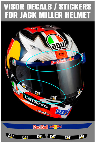 Visor decals stickers for - visor, jack
