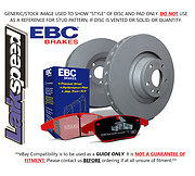 EBC Front Disc & Redstuff for Mercedes C-Class (S205) C250 TD Estate 2014>