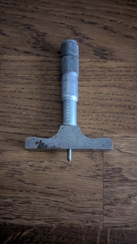 Vintage rod depth - rod, micrometer