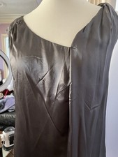 banana republic Grey Silk Asymmetric Top Size L  UK 16