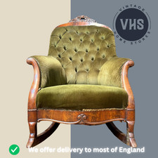 Can Deliver Victorian Antique Slipper Rocking Throne Chair