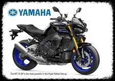 Yamaha MT-10 SP VINTAGE Motorbikes Poster Wall Art Pictures Prints A5,A4,A3