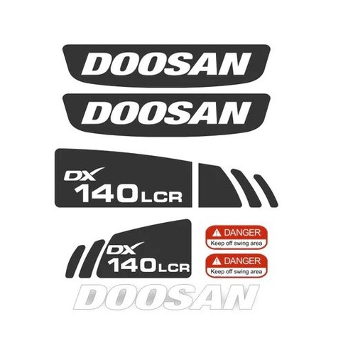 Decal sticker set doosan - sticker, dx140