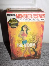 Vintage Aurora Model Kits The Victim Monster Scenes Original 1971 Open Box Plus