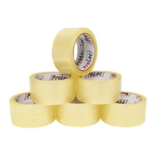 6 rolls of ProLoc Branded LOW NOISE CLEAR parcel packing tape 48mm x 66M Pro-Loc