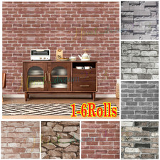 1-6X 3D Red Brick Wallpaper