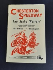 Speedway programme STOKE Chesterton 1st ever meeting v Birmingham 12 April 1973
