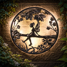 Solar Backlit Garden Wall Art