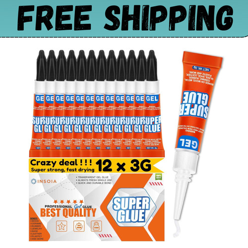 Pack super glue gel - gel, clear