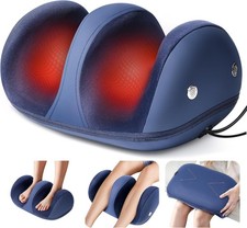ZQQO Electric Heated Foot & Calf Massager Machine with Heat & 3D Massage Heads
