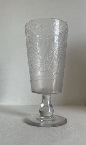 Vintage cut glass celery vase - cut,