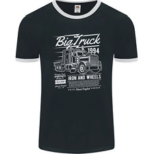 Lorry Driver HGV Big Truck Mens Ringer T-Shirt FotL