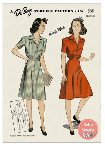 1940 wartime shirt waist - wartime, shirt-waist