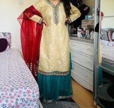 Mehndi Gharara/sharara dress