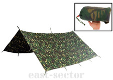British Army Surplus DPM Camo Basha Tarp Tent Stretcher Groundsheet Woodland UK