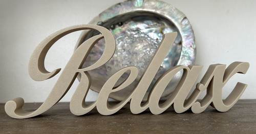 Relax sign beige - sign, stone