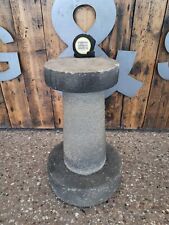 Reclaimed Punch Faced York Stone Bird Bath Feeder 22" Tall