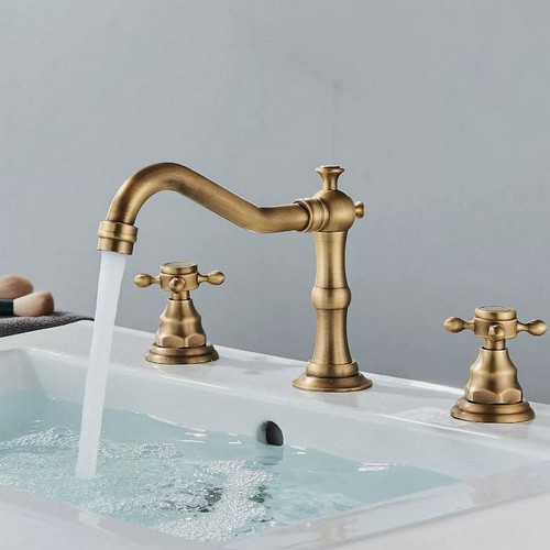 Brass holes bathroom sink - 3,