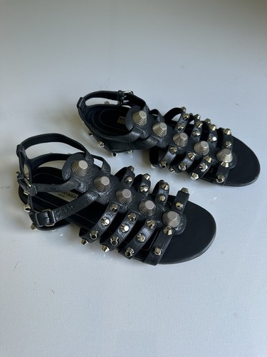 Balenciaga black leather arena - black,
