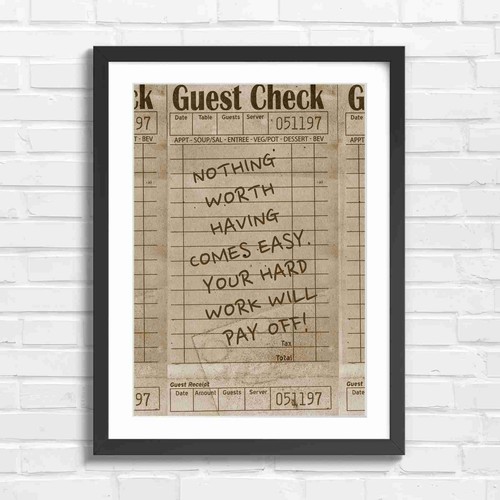 Motivational guest check - guest,