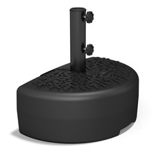 C-Hopetree 57 kg Half Round Heavy Duty Water Fillable Base Stand for Garden Para