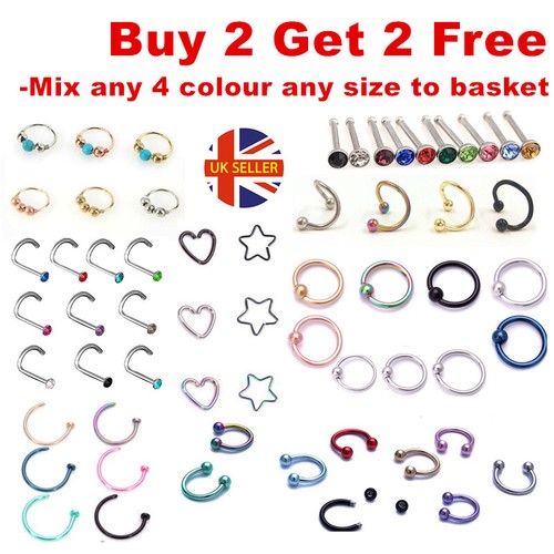 Nose ring eyebrow cartilage - nose,