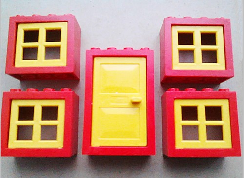 Lego door and windows set - door,
