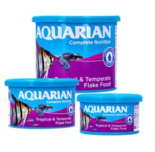 AQUARIAN TROPICAL FISH FLAKE FOOD 25G,50G,200G FISH TANK AQUARIUM FLAKES GENUINE