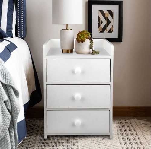 White bedside cabinet with - cabinet,