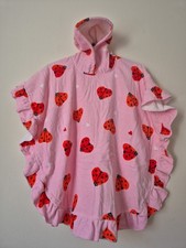 Kid Girl Hooded Poncho Swim Beach Bath Towel Wear Bathrobe Washcloth 