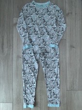 MARKS & SPENCER PJAMAS CUTE DOGS BULLDOG DALMATION AGE 11-12 YEARS CHRISTMAS