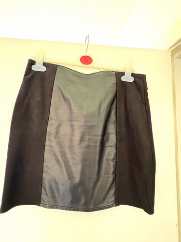 Black faux leather mini - faux,
