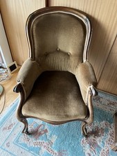 Victorian spoon back arm chair - spoon,