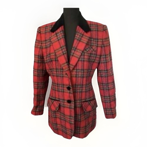Vtg david red tartan - david,