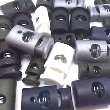 Toggle Cylinder Cord Lock End Spring Stopper - 7 Colours in Packs of 2/5/10/20