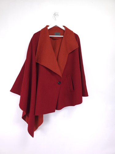 Oska wool cape - cape, size