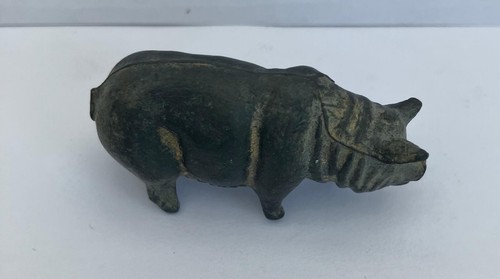 Vintage lead farm animal - lead, pig